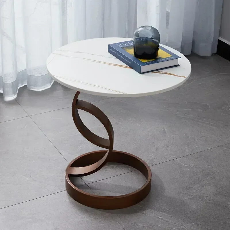 Sincerely Scandinavian Rock Slab Corner Simple Light Luxury Small Round Table Small Household Small Tea Table Furniture