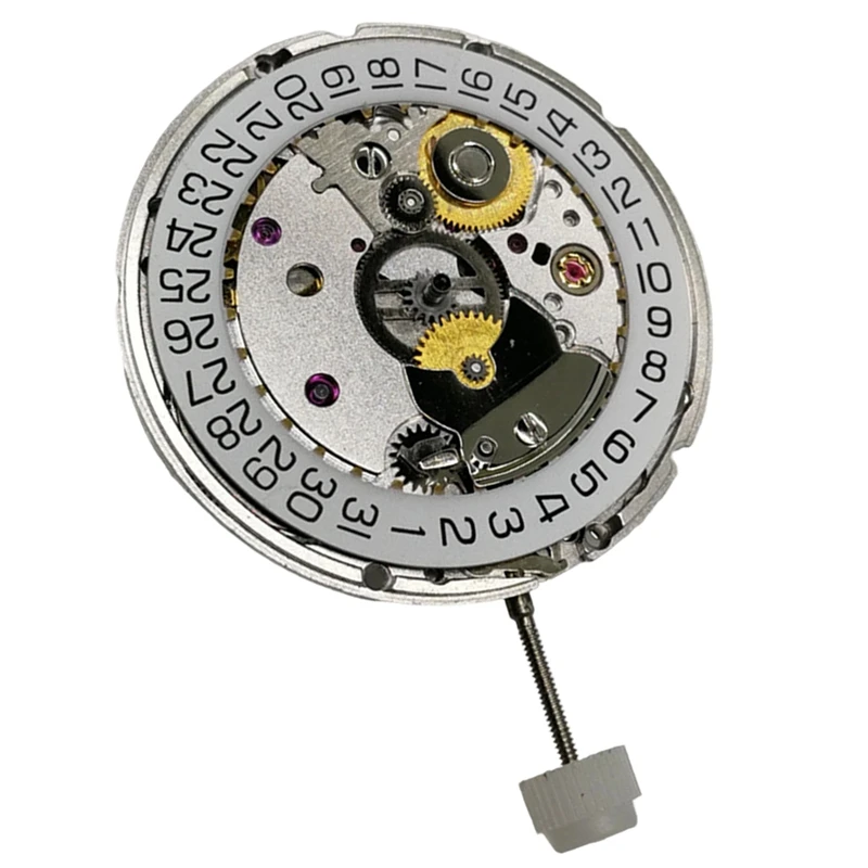 2824-2 Automatic Mechanical Movement Parts, Gold/White, Single Date At 3 O'Clock, Mechanical Watch Movement Parts Silver