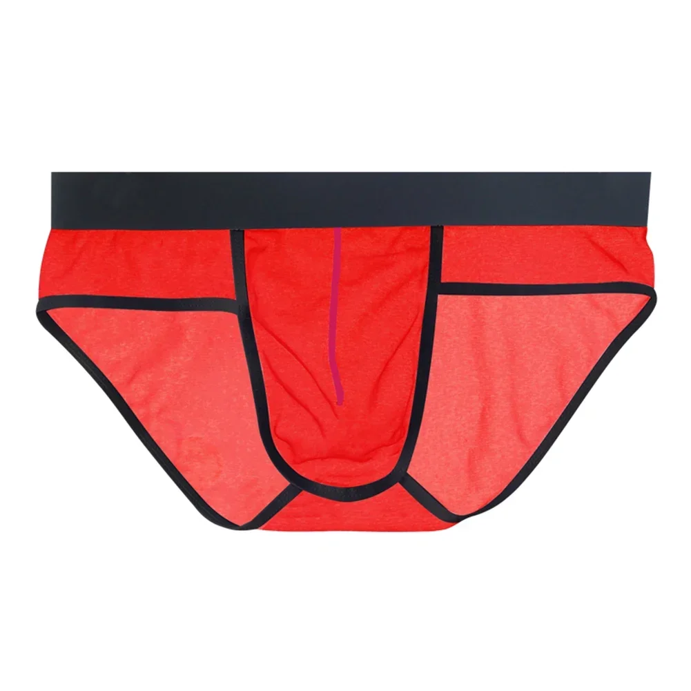 1pc Men's Sexy U-Convex Pouch Briefs Shorts Mesh See Through Low Waist Underwear Man Lingerie Panties Underpants