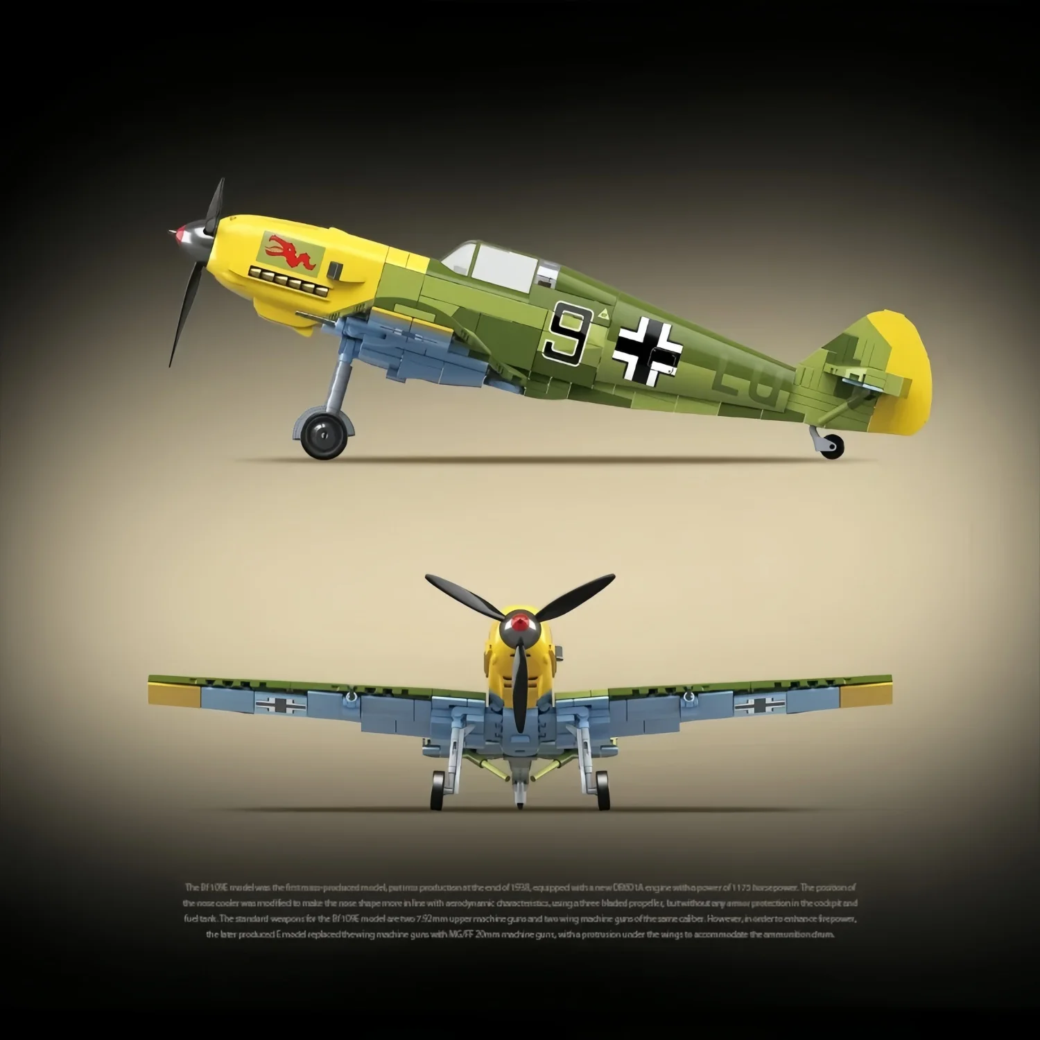 ​ 620 + قطعة مجموعة بناء نموذج طائرة عسكرية متوافقة مع أجنحة قابلة للطي ومعدات الهبوط القابلة للسحب لعبة تعليمية للأولاد هدية