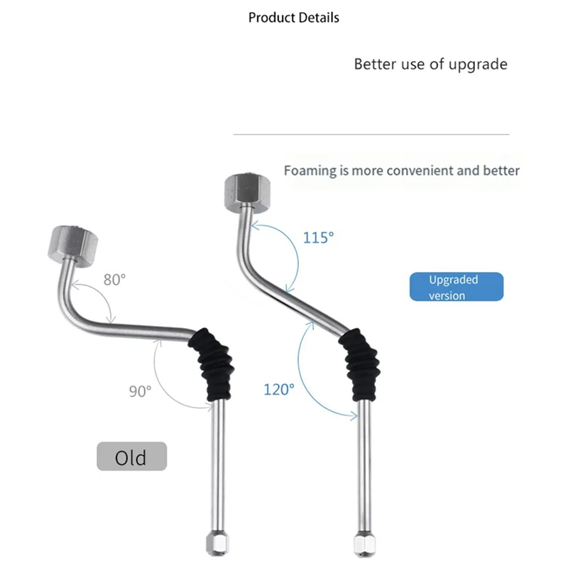 

A99G-Delonghi Stainless Steel Coffee Machine Steam Wand For Delonghi EC680/685 With 3-Hole Nozzle And Protective Sleeve