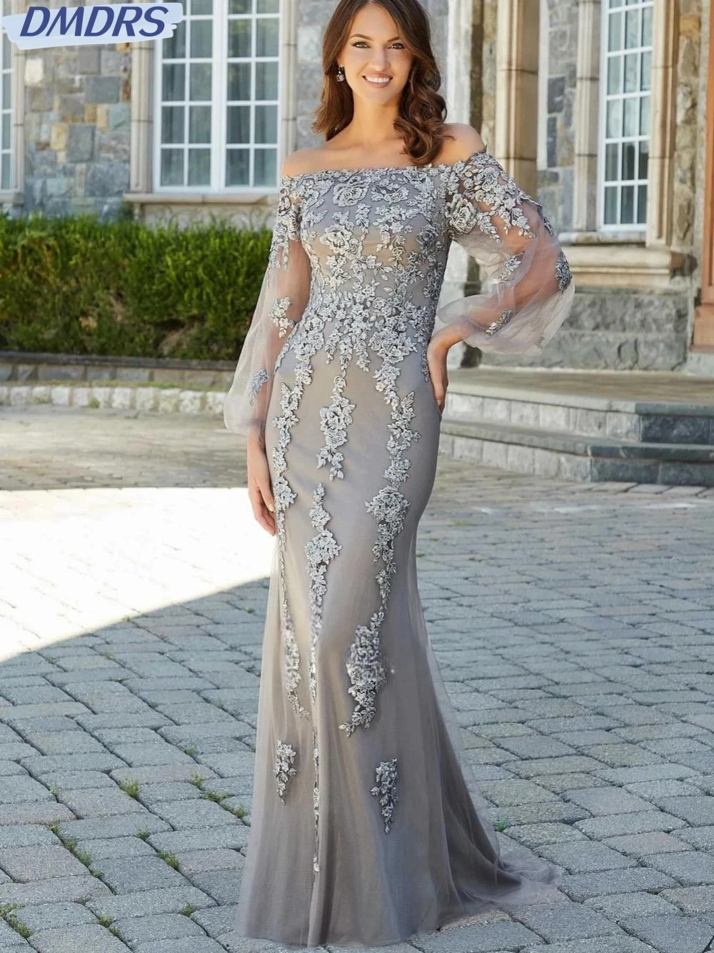 Graceful Off The Shoulder Mother Of The Bride Dress For Wedding Lace Appliques Prom Dresses Customized Modest Long Evening Gown