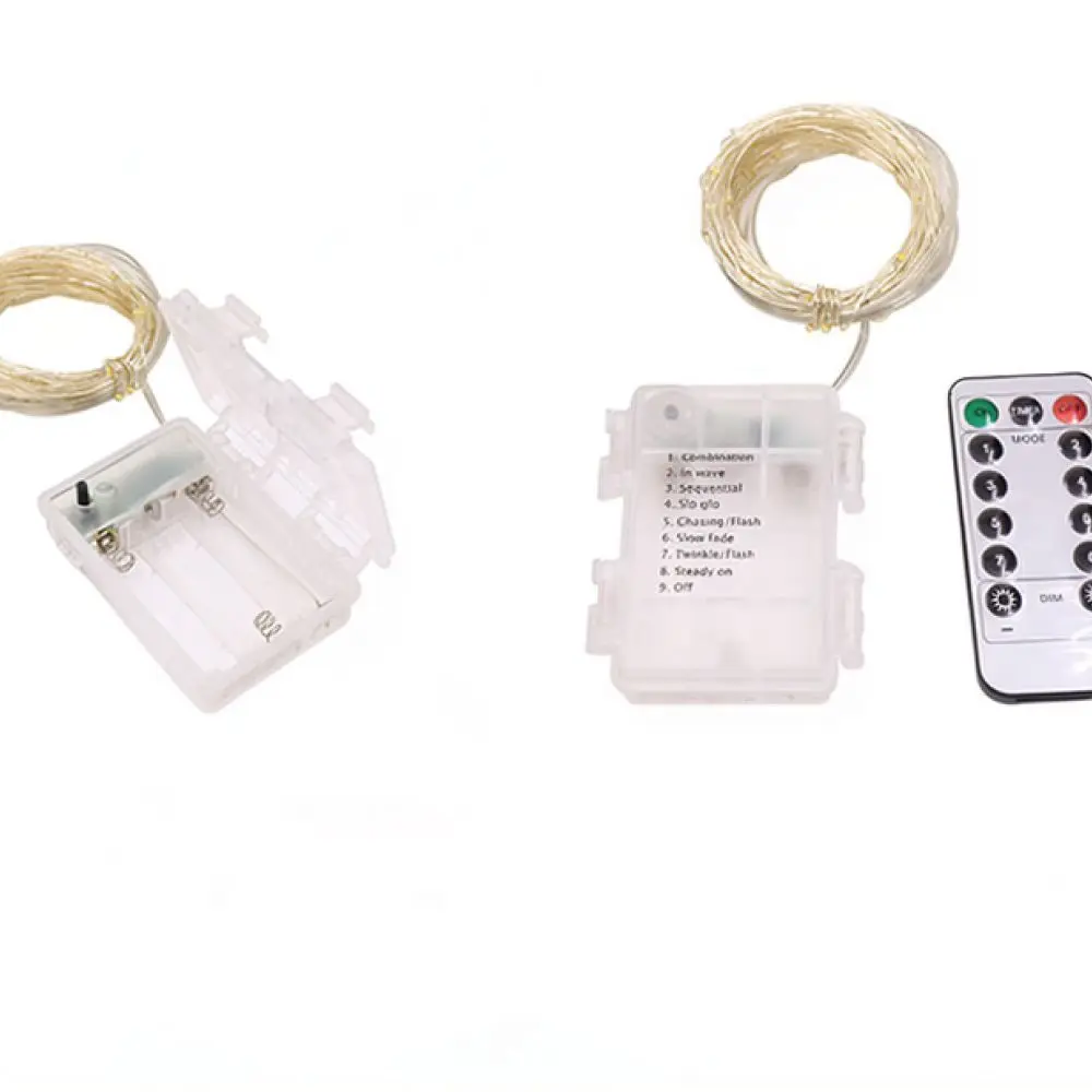 Decorative LED Copper Wire String Light USB Powered Remote Control Fairy Lamp For Wedding Holiday Christmas Party Home