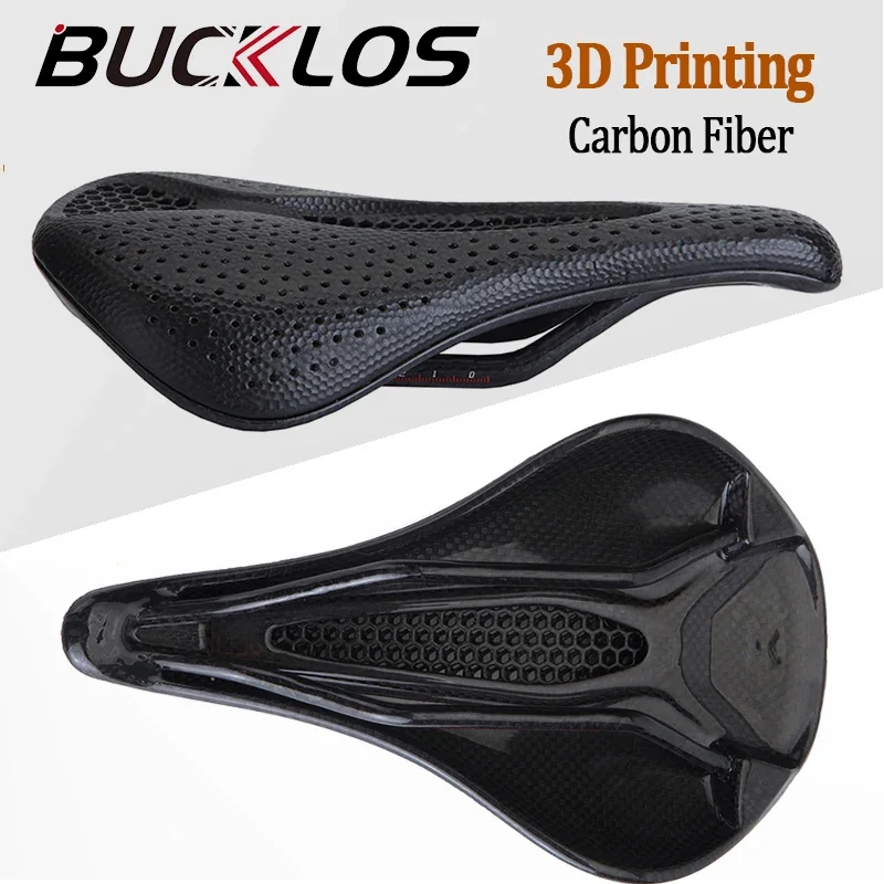 

BUCKLOS 3D Printed Bicycle Saddle Ultralight Carbon Fiber Bike Seat Shock Absorption Road mtb Bicycle saddle Cycling Parts