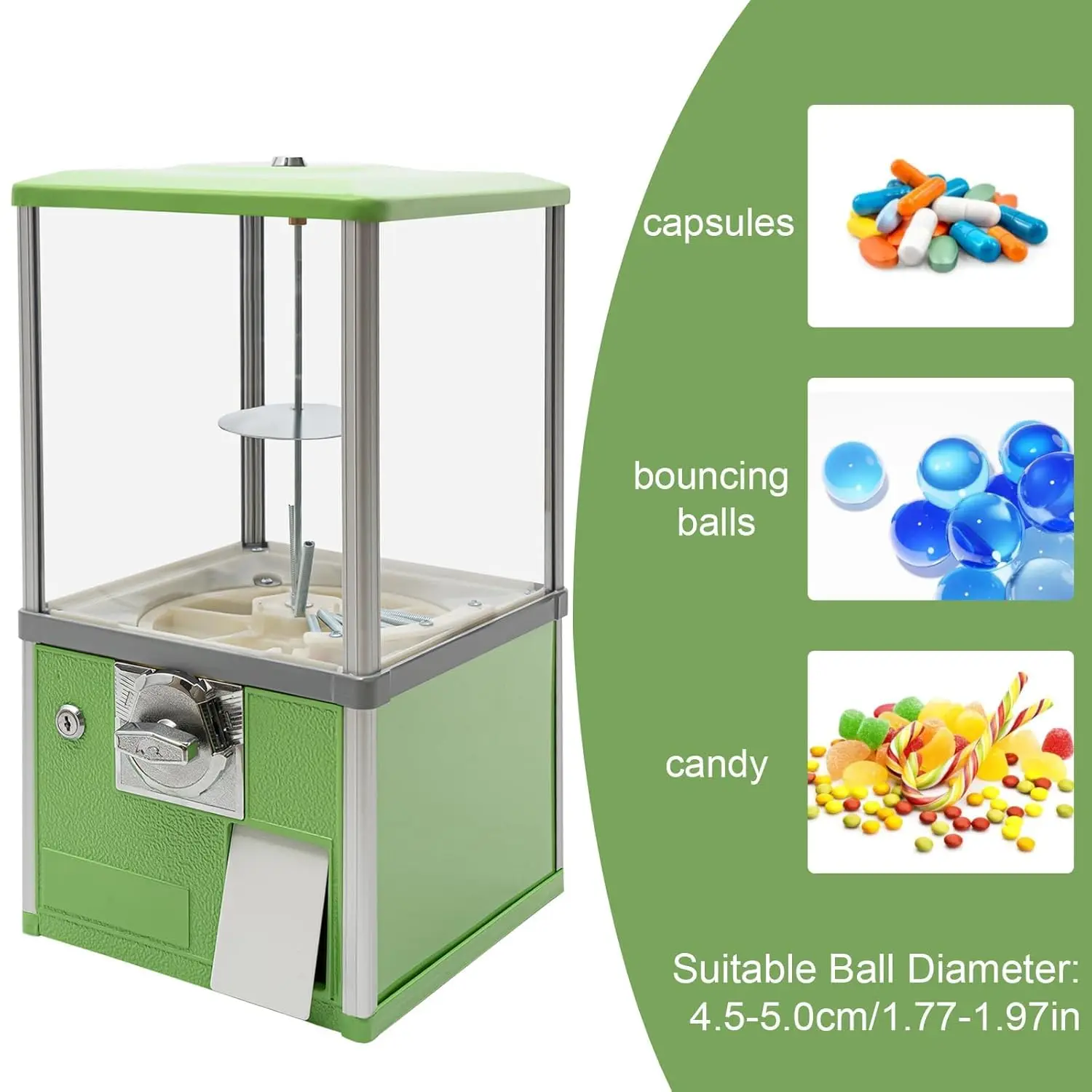 Distributore automatico a gettoni da 25 centesimi, distributore automatico di gommall commerciale, capsula giocattolo, distributore automatico, distributore di premi, caramelle