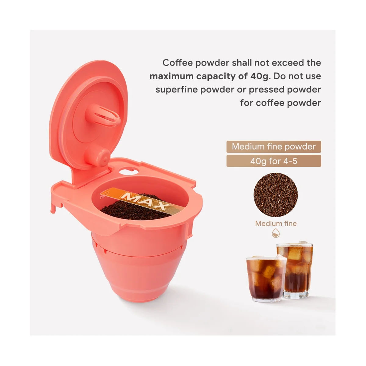 

4PCS Reuse Suitable for 2.0 Directly Add Holder All-In-One Machine Coffee Capsule Filter Cup