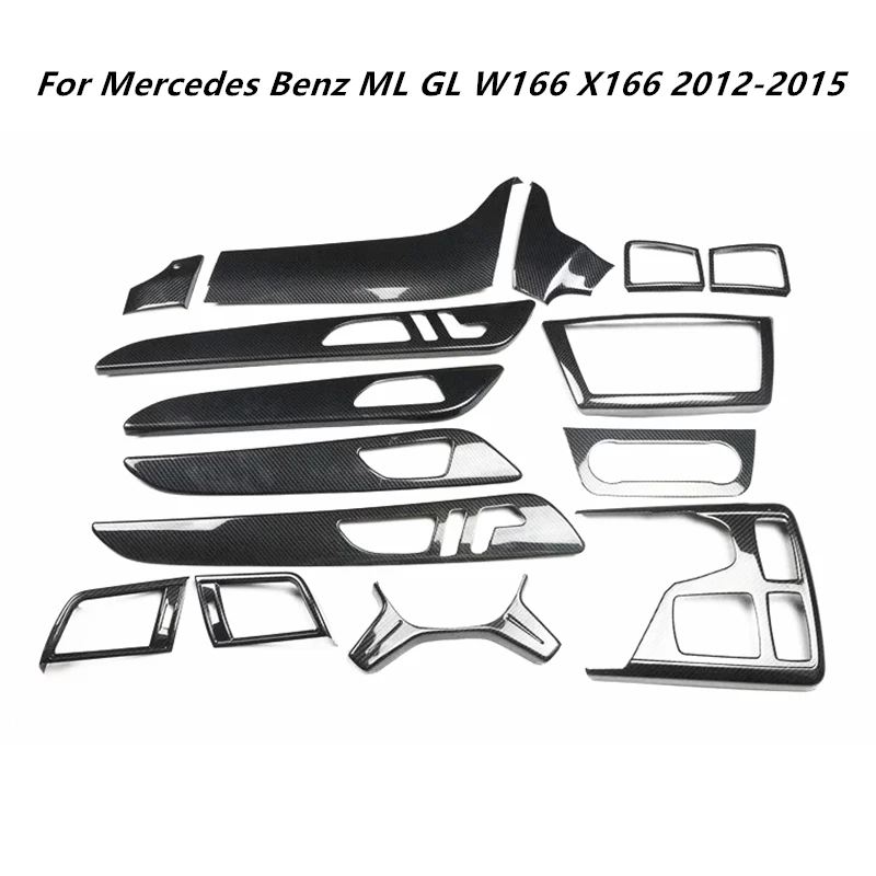 For Mercedes Benz ML GL W166 X166  2012-2015 Accessories Interior Moulding Trim Panel Decoration Cover Panel Stickers ABS