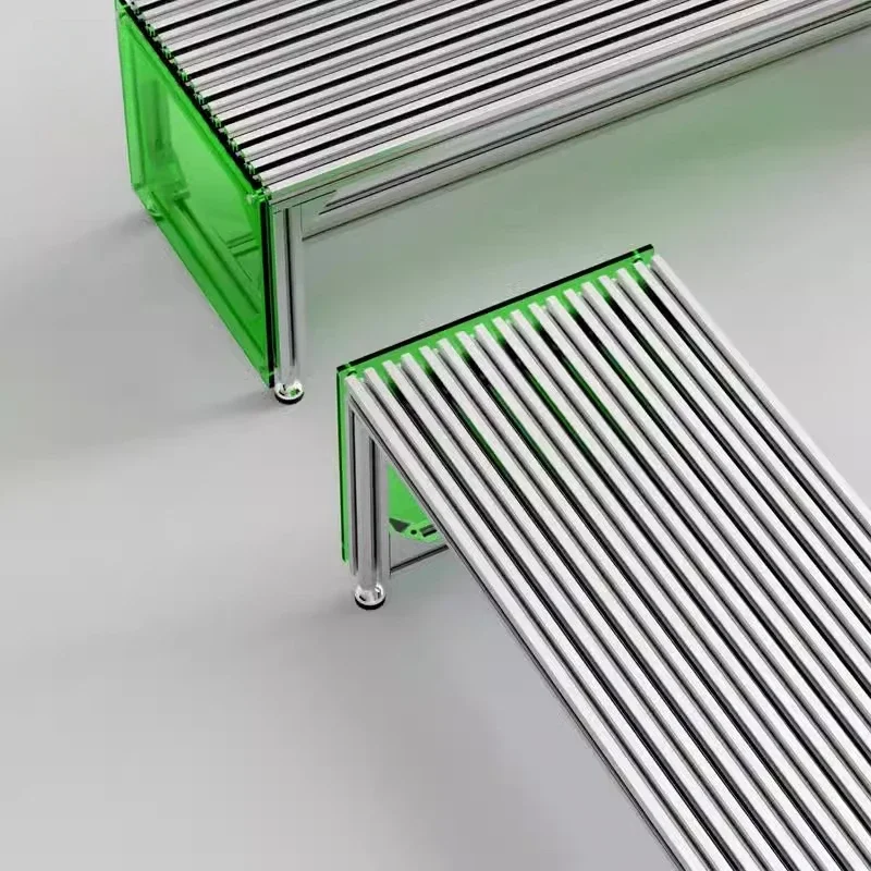 

Designer Acrylic & Aluminum Stool – Industrial Display Stool for Coffee Shop, Dessert Shop & Clothing Store