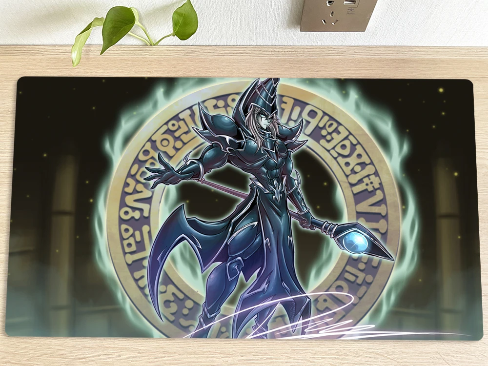 YuGiOh Table Playmat Dark Magician TCG CCG Mat Trading Card Game Mat Mouse Pad Gaming Play Mat Mousepad 60x35cm Free Bag