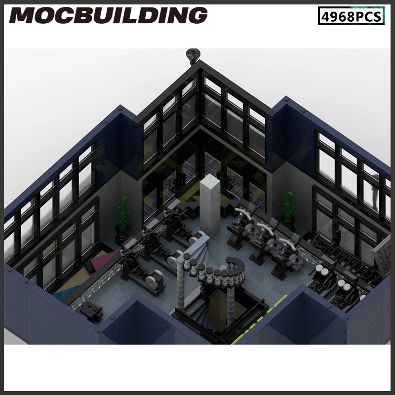 MOC Building Blocks Fitness Center Gym Urban Architecture Streetscape Model Bricks Creative Assembly Toys Birthday Gift Present