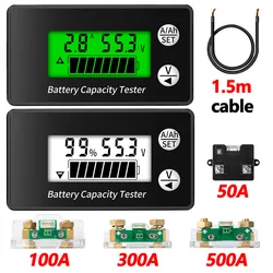 DC8-100V baterii Tester pojemności kwasowo-ołowiowy litowo LiFePO4 Coulomb miernik samochodów motocykl miernik napięcia prądu z bocznik prądowy