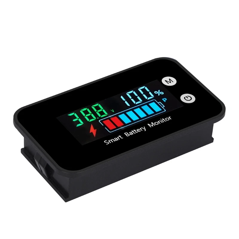 IPX7 Waterproof Battery Monitor 12v 24v 36v 48v 60v 72v Car Motorcycles Golf cart Battery Meter Digital Battery Capacity