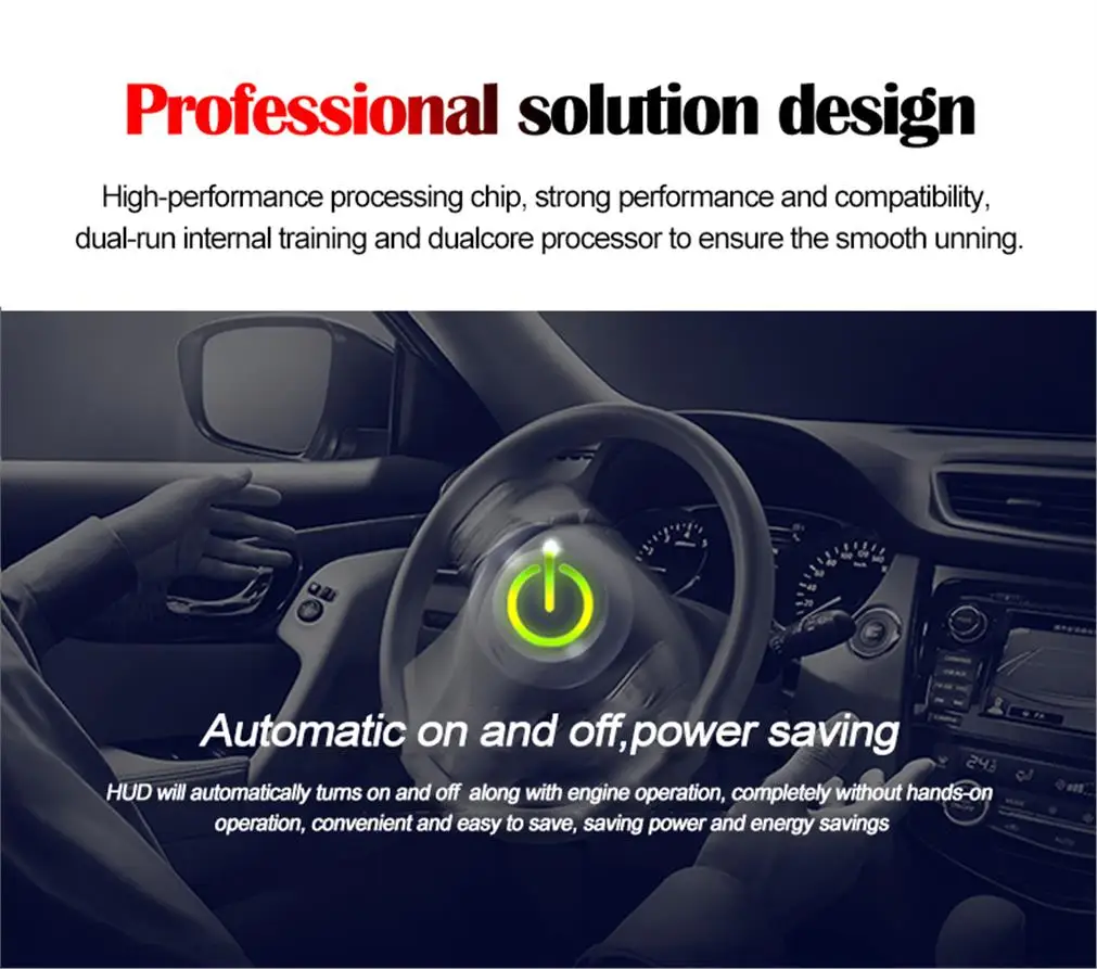 M8 Auto HUD Head-Up-Display OBD2 Geschwindigkeitswarnung Auto Elektronische Wassertemperatur LED Digital-Projektor Windschutzscheibe – Detail 13