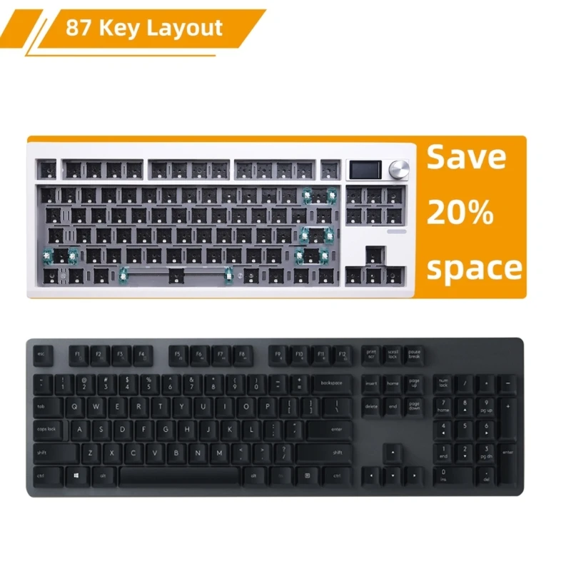 Imagem -06 - Kit de Teclado Personalizável Gmk87 87 Teclas Bt5 2.4g tipo c Maior Produtividade Hot Swappable Fácil Substituição de Interruptores