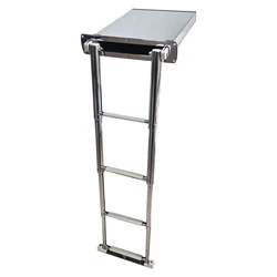 4 steps Box ladder Marine ladder Drop down Under water Stainless Steel 316 for Marine Boat Yacht
