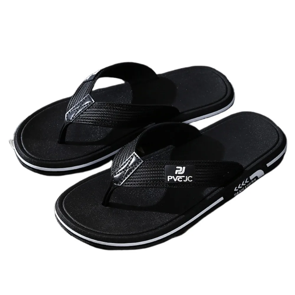 

Fashion Casual Flip Flops Men Breathable Anti-slip Beach Slippers Comfortable Homewear Men's Outwear Slipper Bath