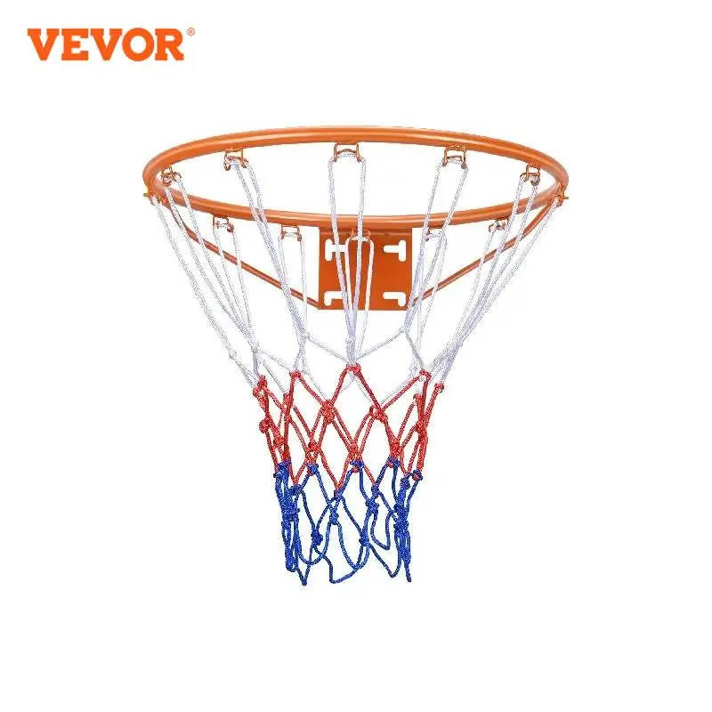 

VEVOR 18inch Basketball Rim Wall Door Mounted Basketball Hoop Heavy Duty Basketball Flex Rim Goal Replacement with Net