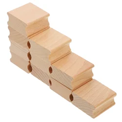 10 Pcs Wooden Seal Stamps Scrapbook Accessories Unfinished Handle Blank Stamper Baby