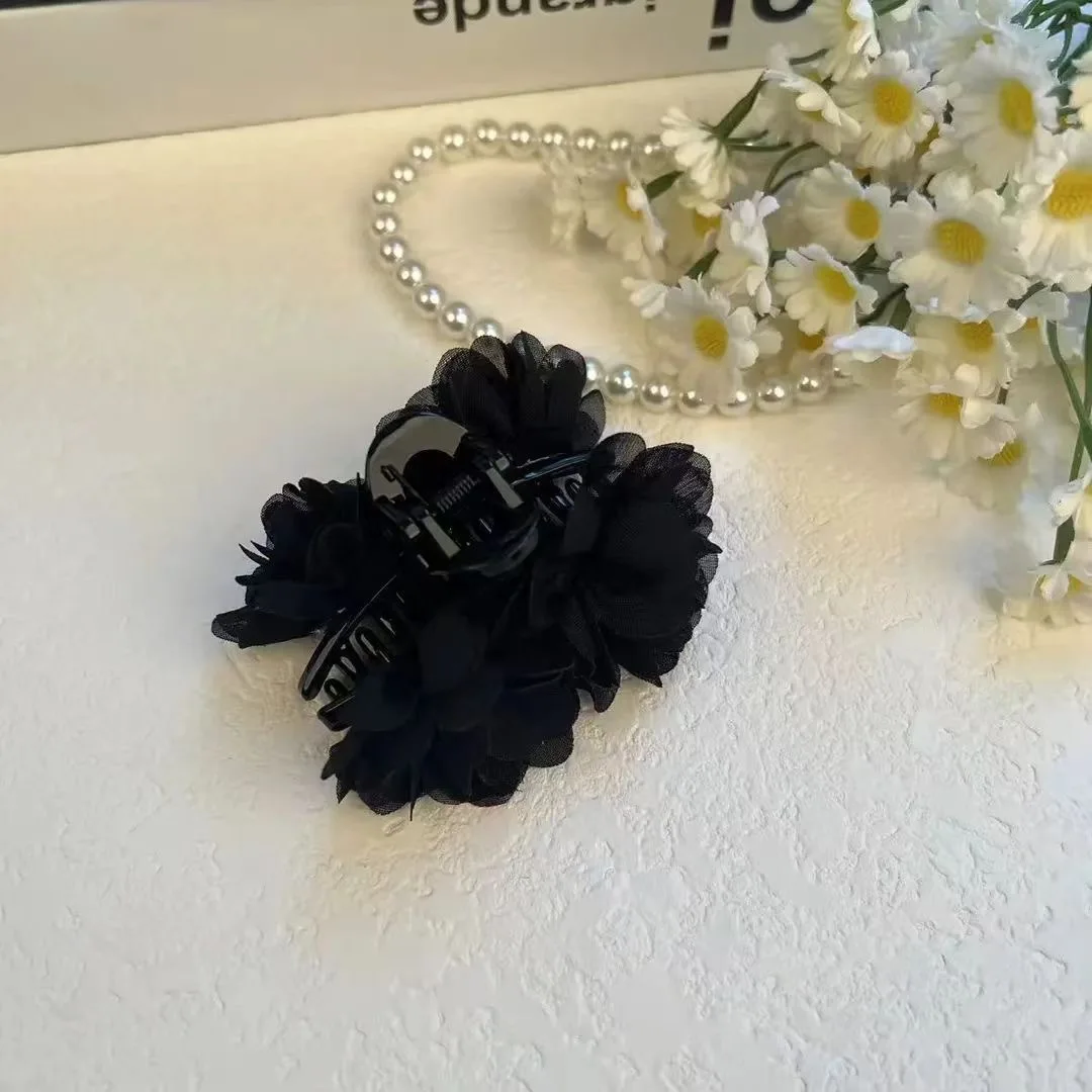 1pc new rose flower temperament petal clip fashionable shark clip clip Western hair clip