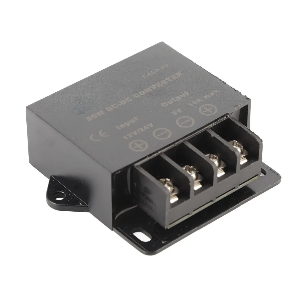 

Преобразователь питания EA50‑5V, 50 Вт, IP68, регулятор напряжения, DC 24В 12В в 5В 10А, мини-модуль, понижающий преобразователь для двигателей и регистраторов