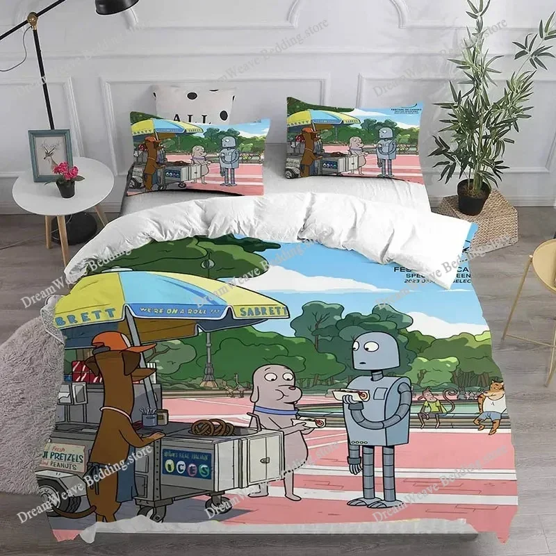 Cartoon Robot Dreams Bedding Sets Comforter Quilt Bed Cover Duvetcover Pillow Case Kids Adult Size Home Textiles Luxury GiftFQH
