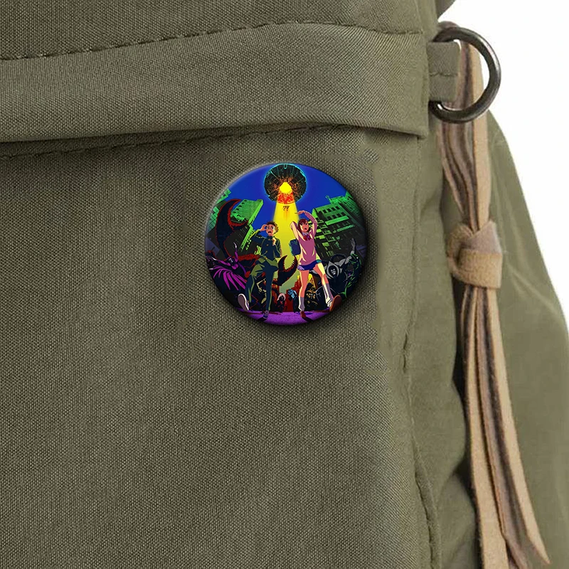 Anime Dandadan Icons Lapel Pins Cartoon Character Cosplay Badge Handmade Tinplate Round Brooch Hat Clothes Jewelry Accessories - Image 5