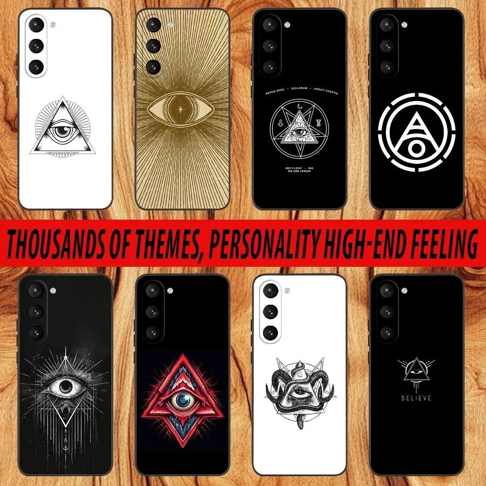 

Illuminati Symbol Phone Case For Samsung S 25,24,23,22,30,21,10,9,Ultra,Plus,Lite,FE,4,5 G Black Soft Case