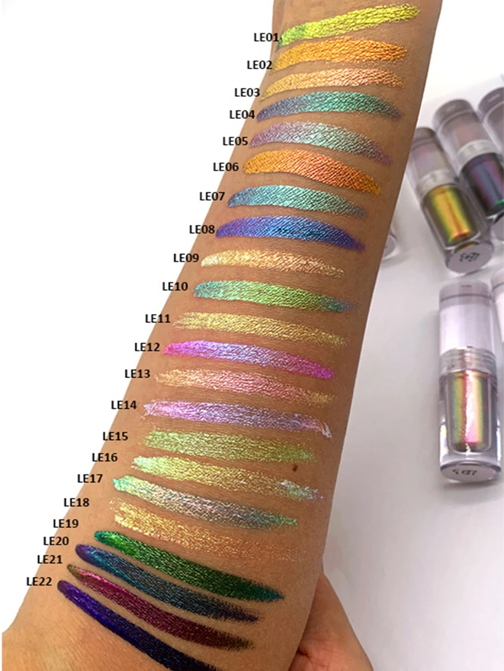 Private Label 22-color Chameleon Eyeshadow Custom Logo High-shiny Optical Highlight Liquid Diamond Shimmer Makeup Wholesale