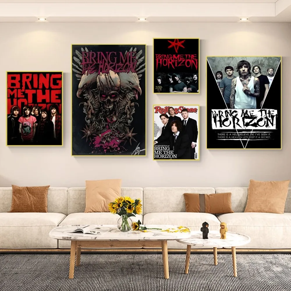 Bring Me The H-Horizon Anime Posters Sticky HD Quality Wall Art Retro Posters for Home Kawaii Room Decor