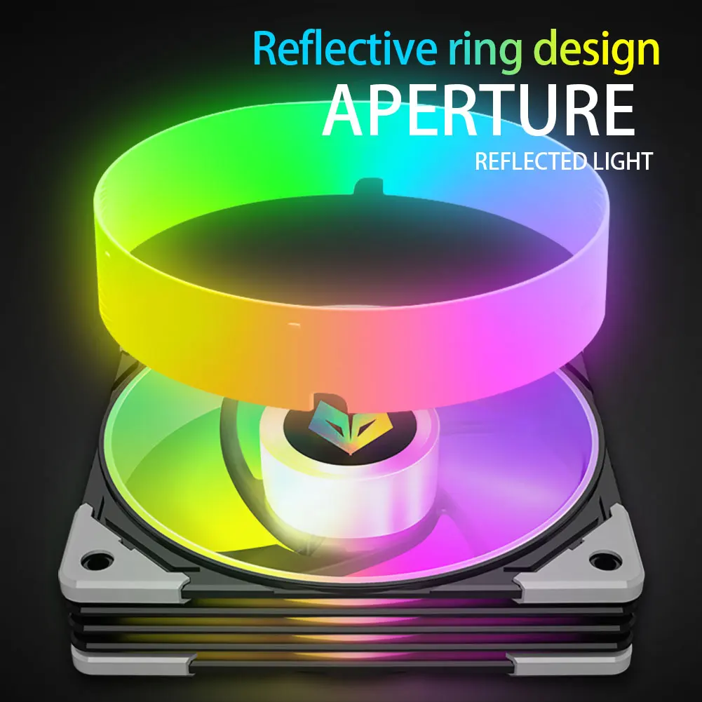 COOLMOON chłodnica procesora 5V 3 Pin ARGB wentylator do komputera cichy Ventilador FDB łożysko 120mm wentylator chłodzący PWM dla Intel LGA AMD cichy grzejnik