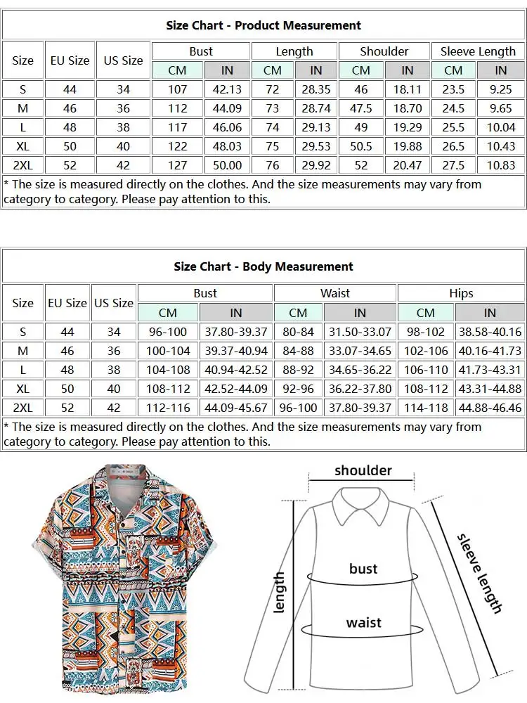 ZAFUL Shirts for Men Tribal Print Ethnic Blouses Summer Streetwear Shirt Lapel Vacation Short Sleeves Button UP Tops with Pocket