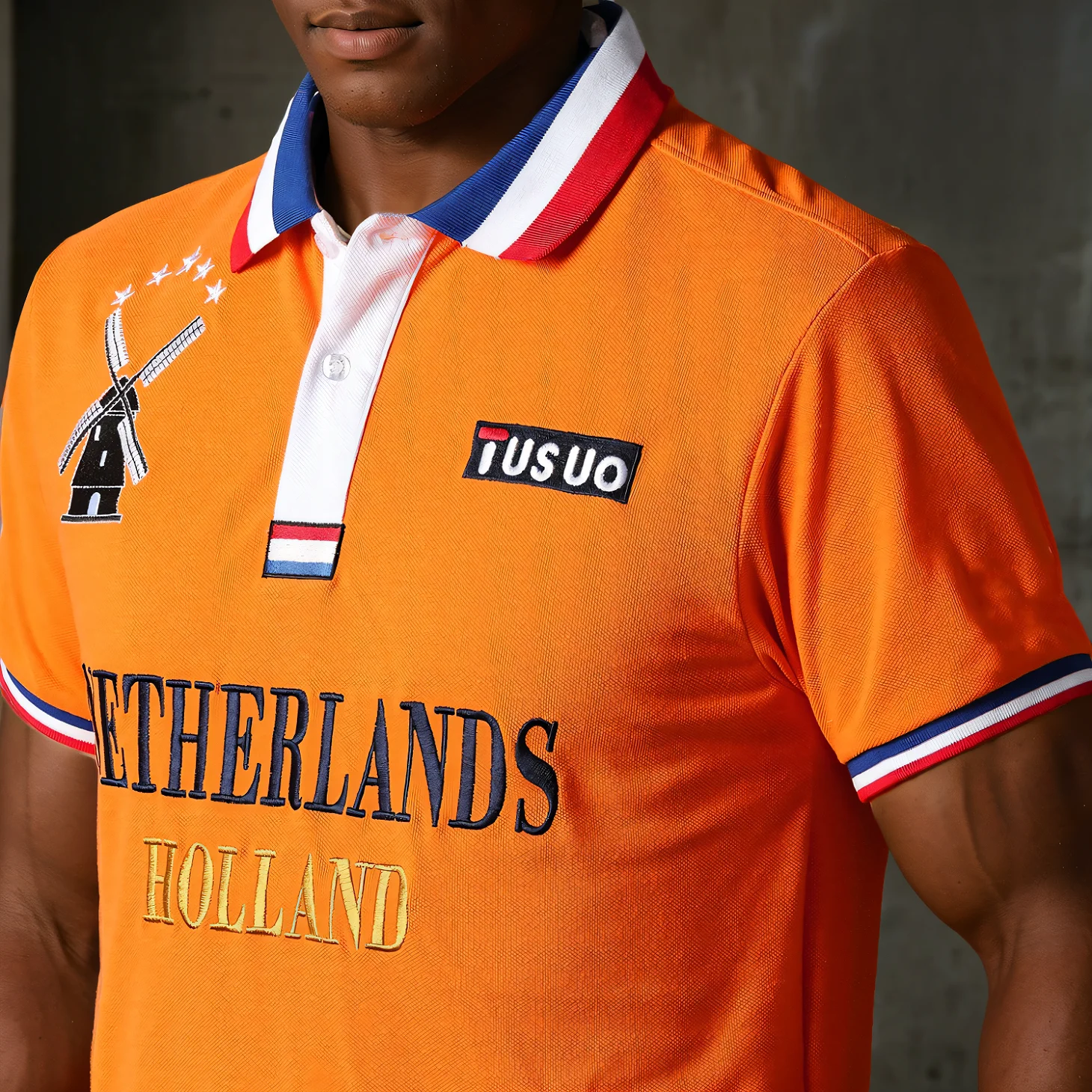 New Arrivals NETHERLANDS Men's Polo Shirt Short Sleeved Dutch Embroidery Golf Wear Collar T-shirt Plus US Size XS-7XL