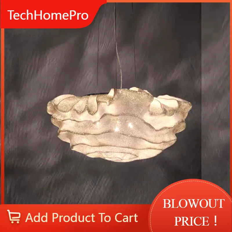 TechHPItaly Design Creative LED Pendant Light Clouds Spark Chandeliers Lamp Home Decor Bedroom