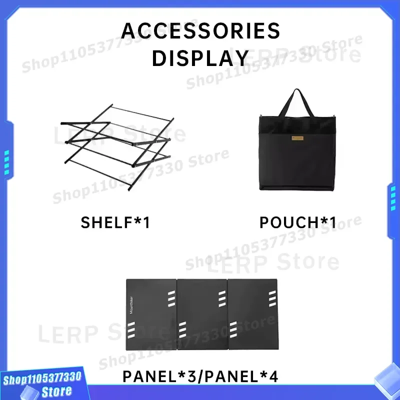 Foldable Aluminum Camping Hanger Three Layer Portable Storage Rack Waterproof Outdoor Travel Gear US Warehouse Stock Custom