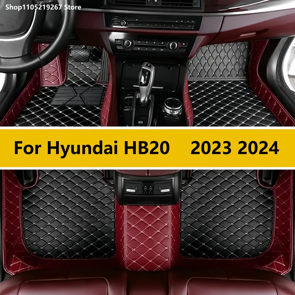 

Leather Car Floor Mat For Hyundai HB20 2023 2024 Auto Protect Your Vehicle's Interior Accessory