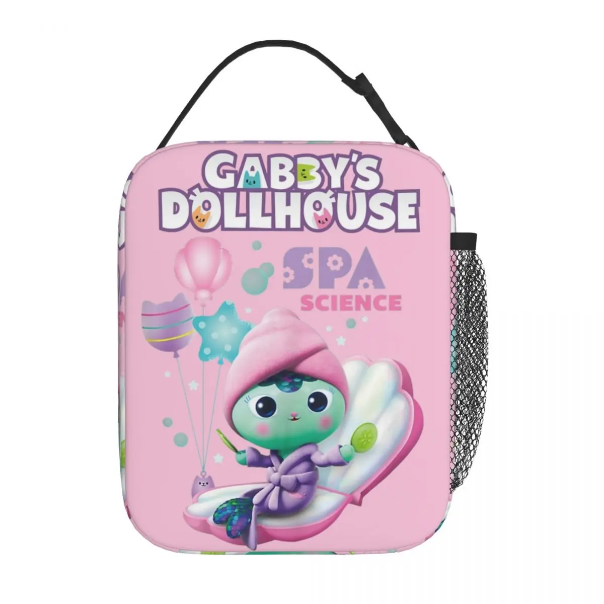 Kids Love Gabby's Dollhouse MerCat Spa Science Merch Insulated Lunch Bag Food Storage Bag Reusable Thermal Cooler Lunch Boxes