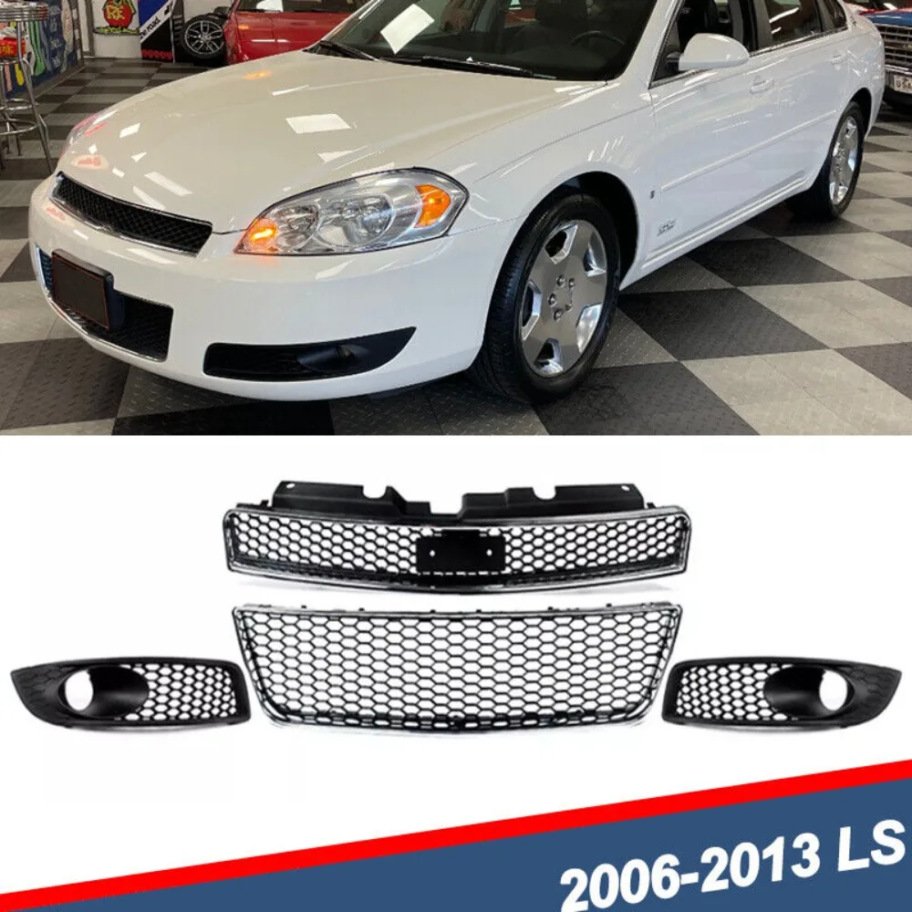 

Fit Chevrolet Impala Front Grille Honeycomb Mesh Fog Light Grill 4PCS 2006-2013