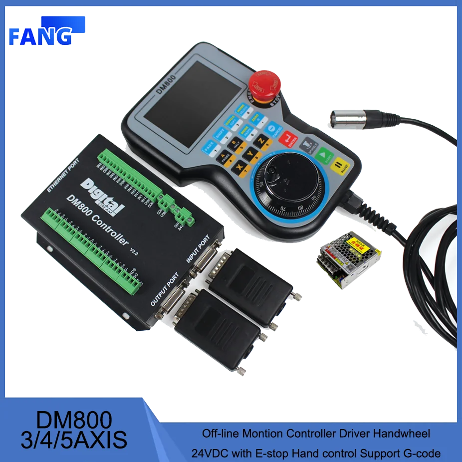 

Система управления движением с ЧПУ DM800, 3/4/5 осей, экран 3,8 дюйма, с кнопкой аварийной остановки, поддерживает питание 24В