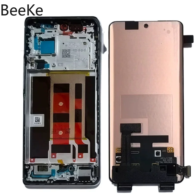 Display with Frame Original For Oppo Reno 11 Pro / 12 Pro 5G LCD Screen Touch Digitizer Assembly CPH2607 / CPH2629 Replacement