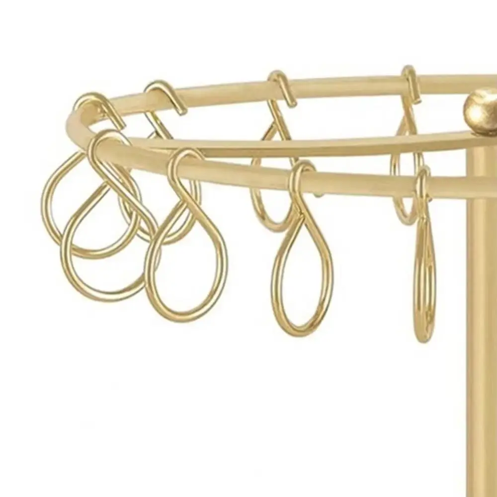 مع 16 قطعة السنانير مخلب كليب المنظمون قاعدة معدنية مستديرة دبوس الشعر عرض موقف سعة كبيرة القابلة للإزالة حامل قصاصة الشعر المنزل