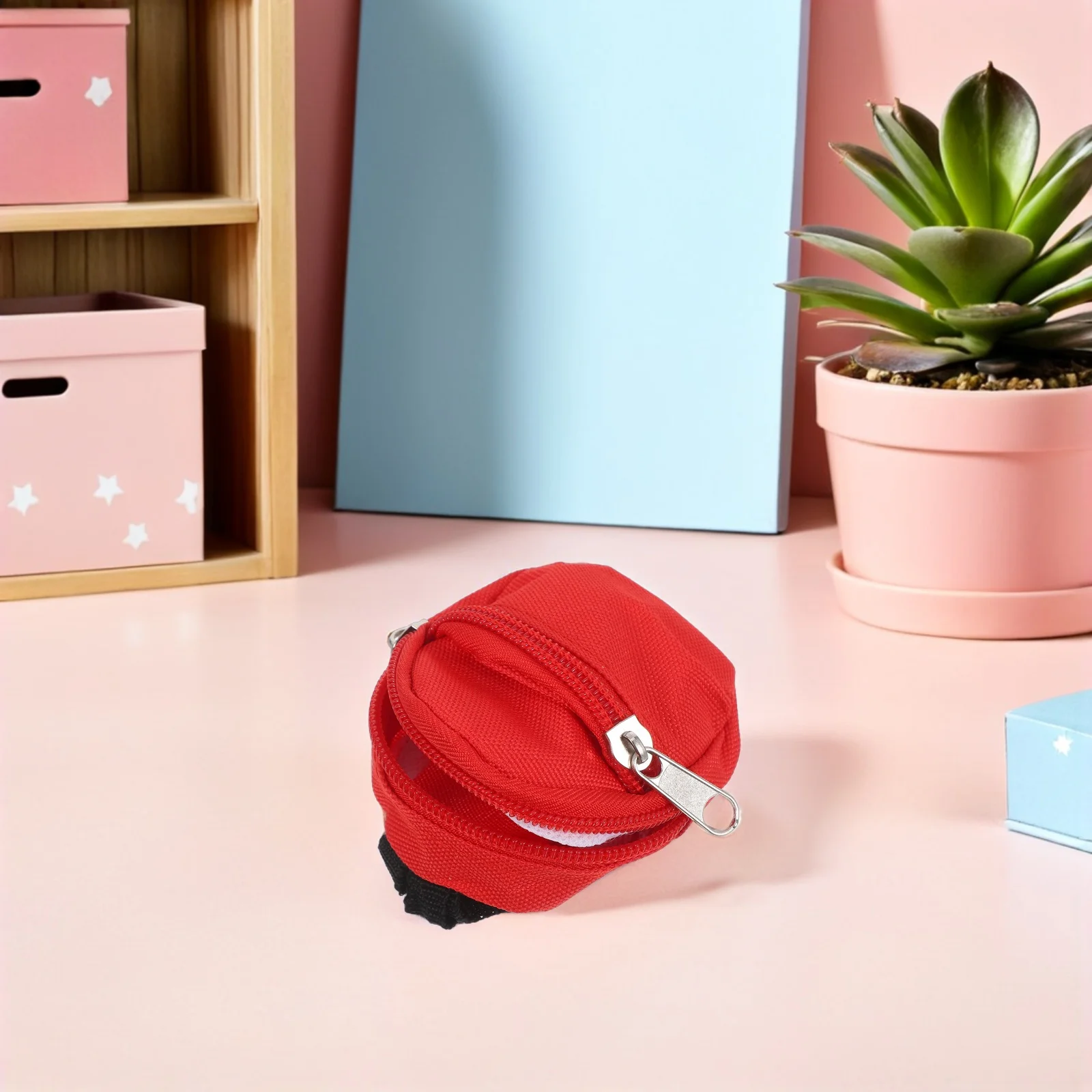 2 قطعة حقيبة ظهر صغيرة لطيفة بسحاب مقاس 1:6 حقائب مدرسية مصغرة لبيت الدمى للمشاهد الصغيرة وإكسسوارات الأزياء والعرض #3