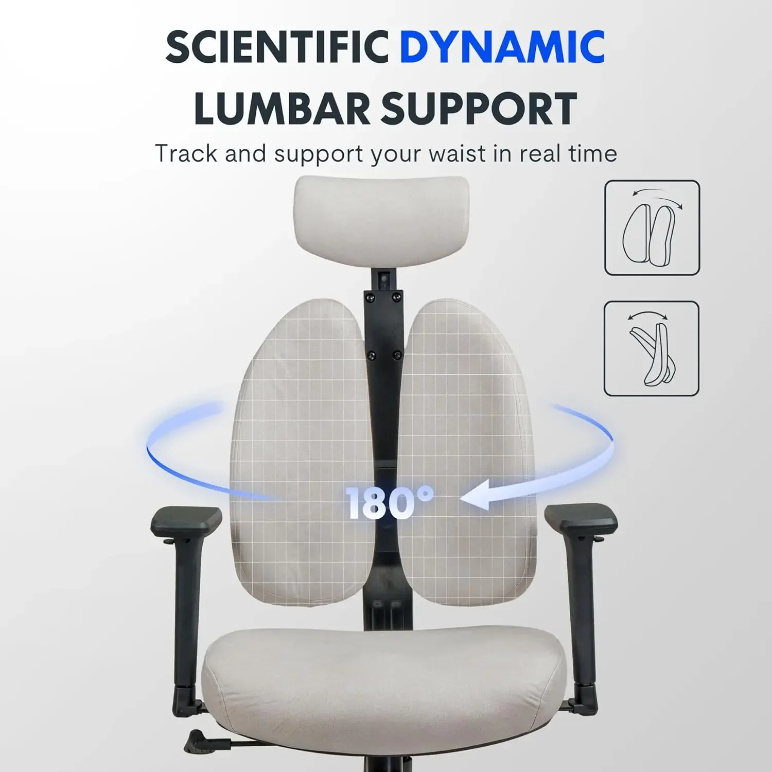 FLEXISPOT Ergonomic Office Chair with Dual Back Support, Home Office Desk Chairs, Swivel Computer Chair,   silla de escritorio