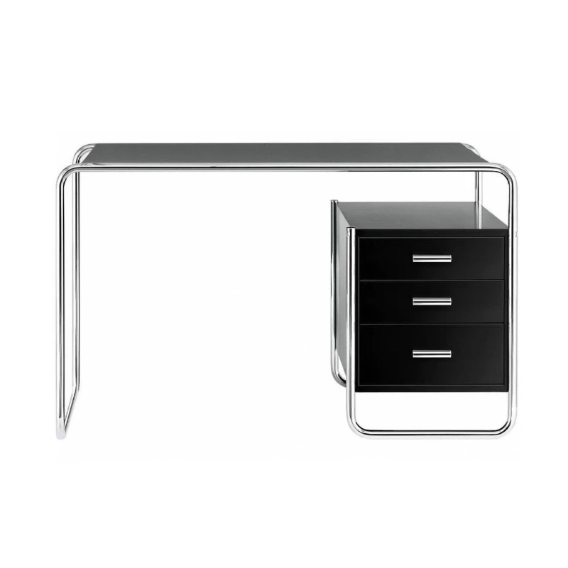 

Medieval stainless steel long table with drawers desk Bauhaus storage computer desk