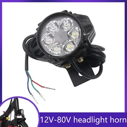 2 In 1 Led Headlights 12-80V Front Lamp Light With Horn For Kugoo M4 Pro Electric Kick Scooter Night Safety Front Light Lamp Par