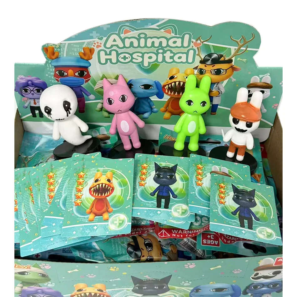 Animal Hospitaled Horrored Cartoon Animal Figures Blind Bag Toys PVC Mini Figurine Desktop Ornament Collectible Doll Gift view 5