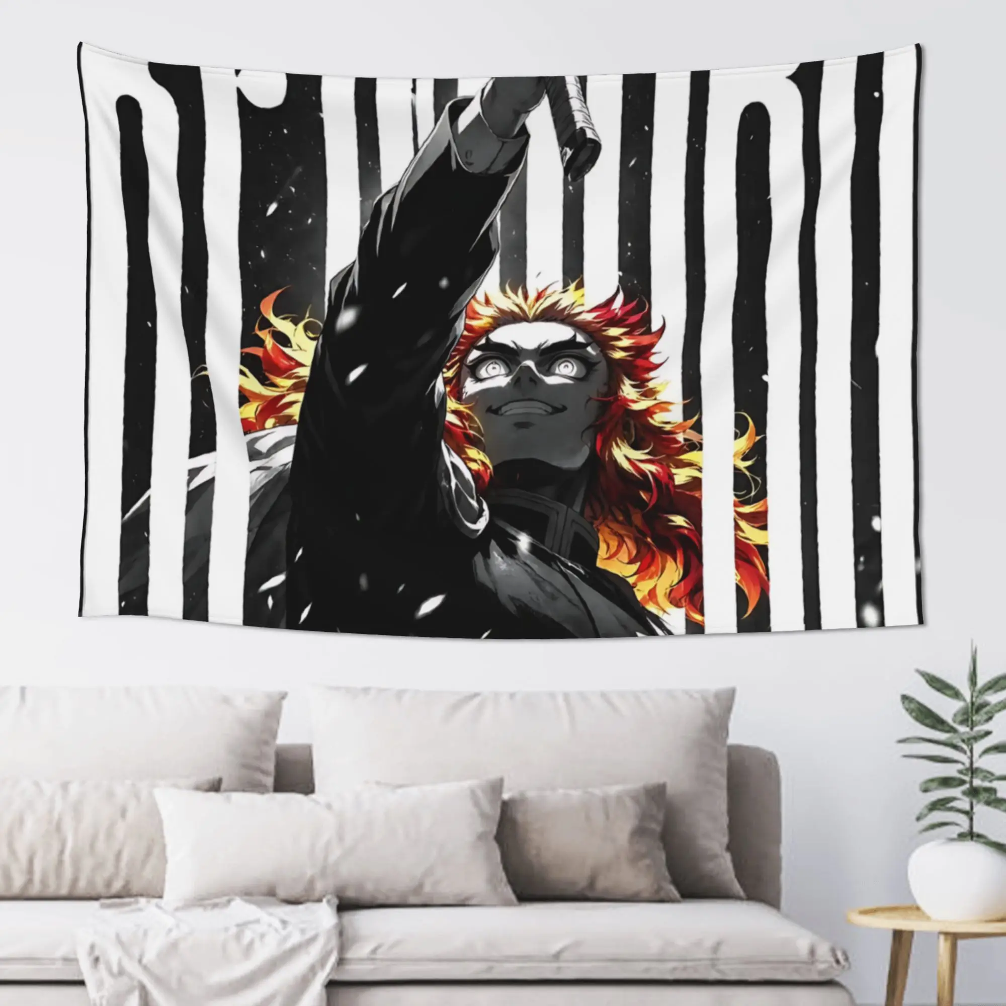 Cutecore Halloween Demon Slayer Tapestry Bedroom Decoration  Wall Hanging Blanket Tapestry Cool Stuff For Room