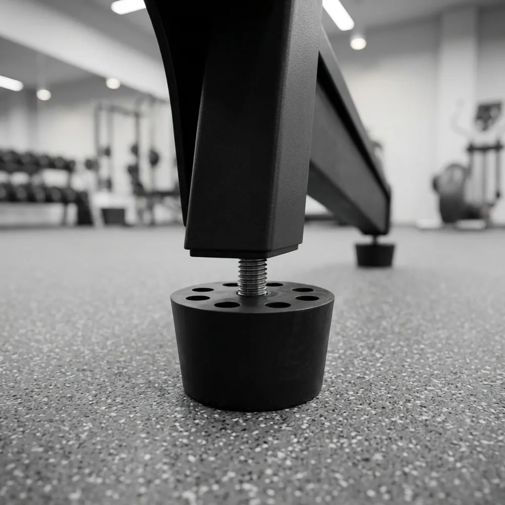 Vibration Absorber Leveling Feet Pad For Home Gyms Adjustable Height Base Anti-vibration Design Steel Threaded Insert