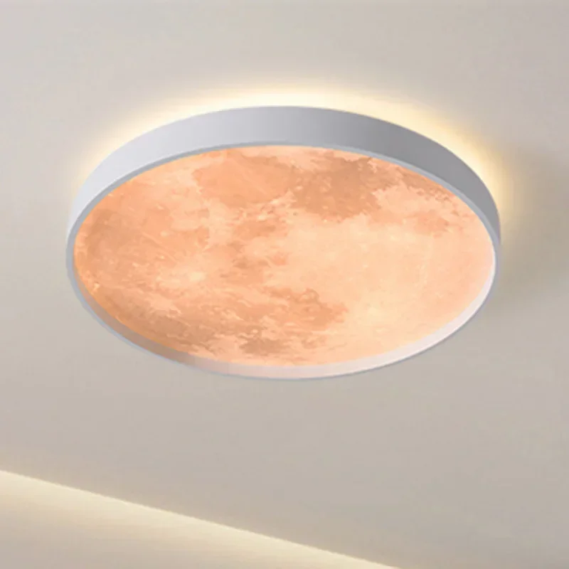 

Modern LED Creative Moon Ceiling Lamp For Children's Room Bedroom Circular Ceiling Lamps Indoor Home Decoration Lighting Fixture