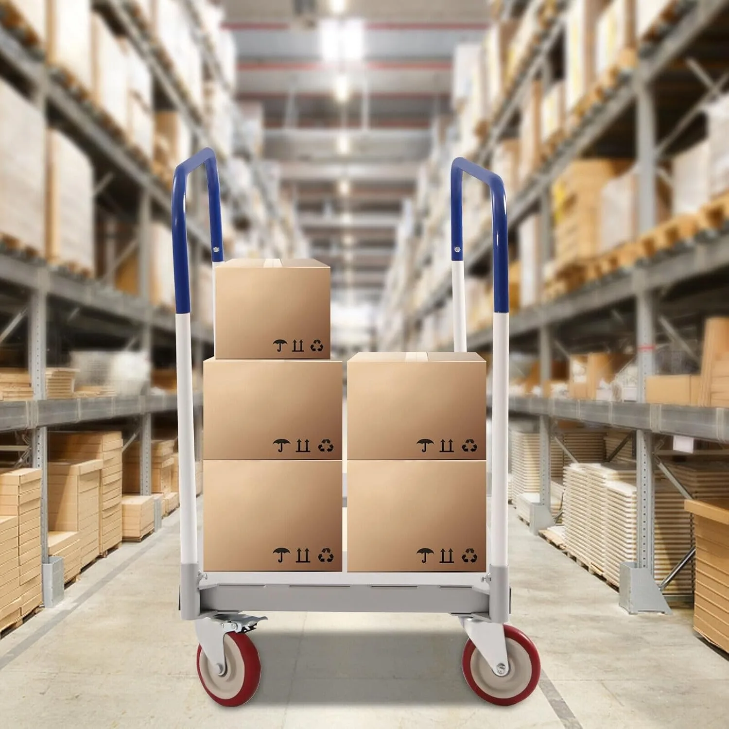

Load-bearing 1500Lbs Panel Cart Dolly, Steel Panel Truck with Steel Frame 35" H x20 W x 35" H 5 inch Smooth Casters Industrial Practical Platform Cart Dolly for Factory Warehouses, Garage, Workshop
