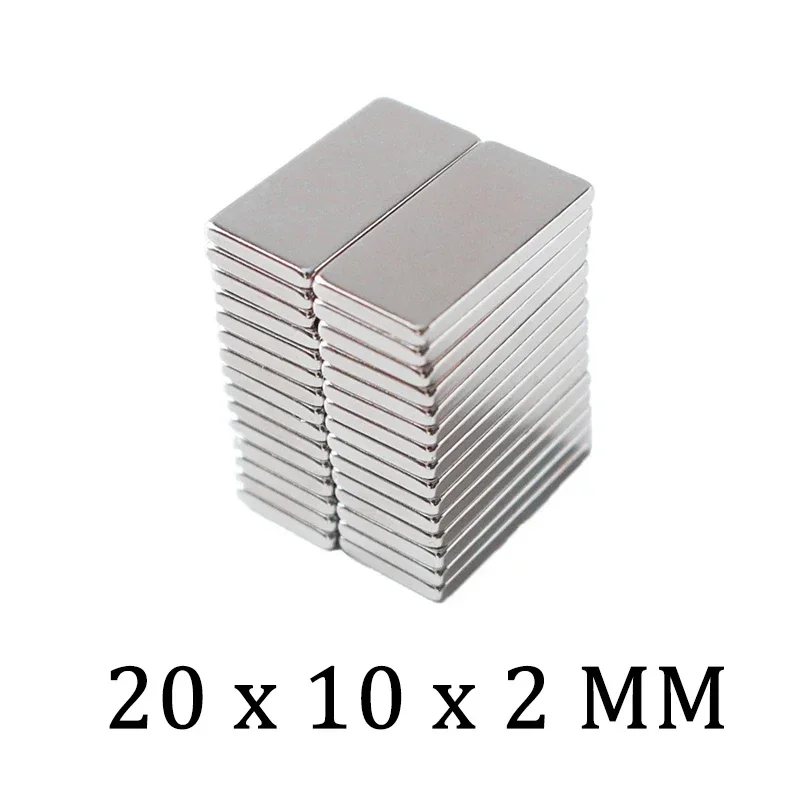 5/10/20/30 Pcs 20x10x2mm Neodymium Magnet 20mm x 10mm x 2mm Fridge Magnets N52 Super Strong Permanent Magnetic imanes Disc